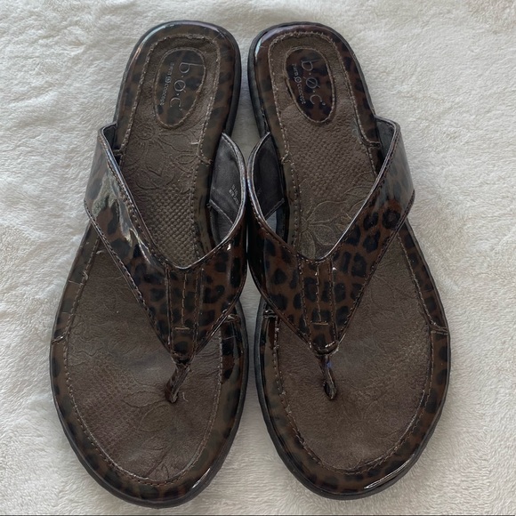 Black & Brown Animal Print Sandals - Picture 6 of 6